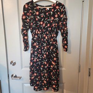 H& M Floral Long Sleeve Dress- Size M